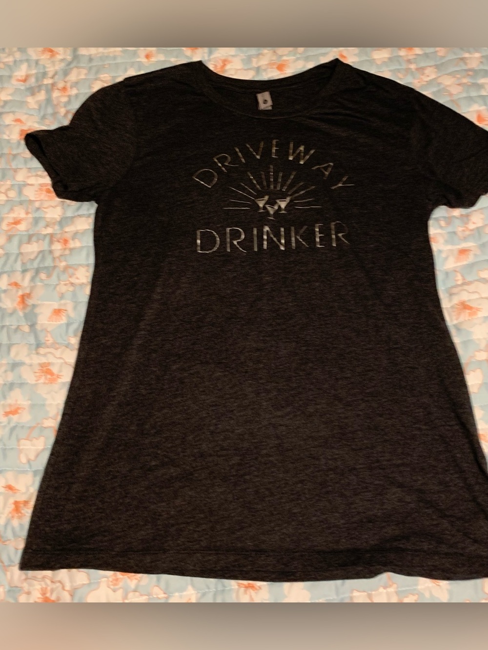 Next Level Apparel Women's Black 'Driveway Drinker' Graphic Tee